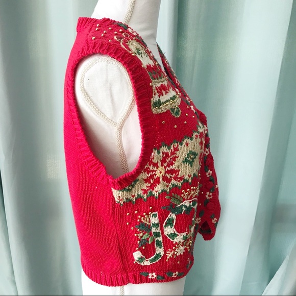 Tiara Petite Ugly Christmas Sweater Vest - Picture 2 of 7